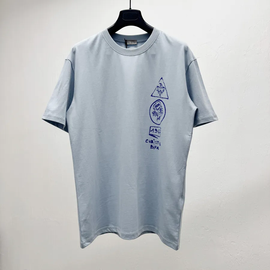 D1or & HYLTON NEL Collaboration Print Short Sleeve T Shirt