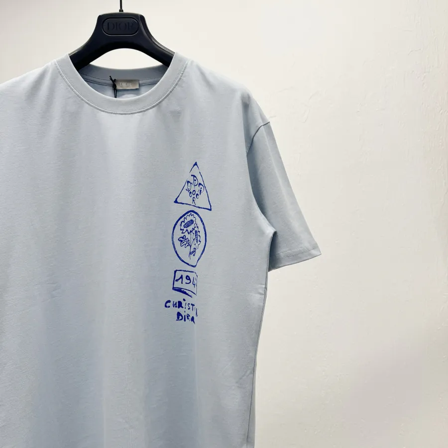 D1or & HYLTON NEL Collaboration Print Short Sleeve T Shirt