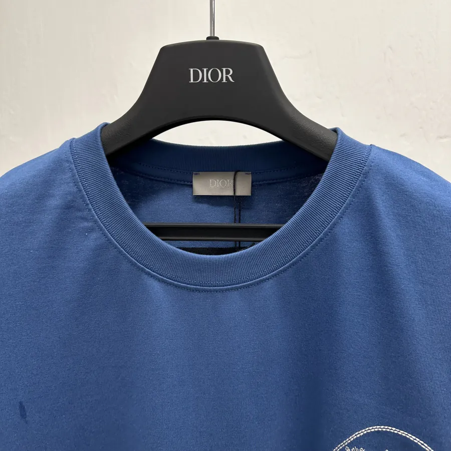 D1or & HYLTON NEL Collaboration Embroidered Short Sleeve T Shirt