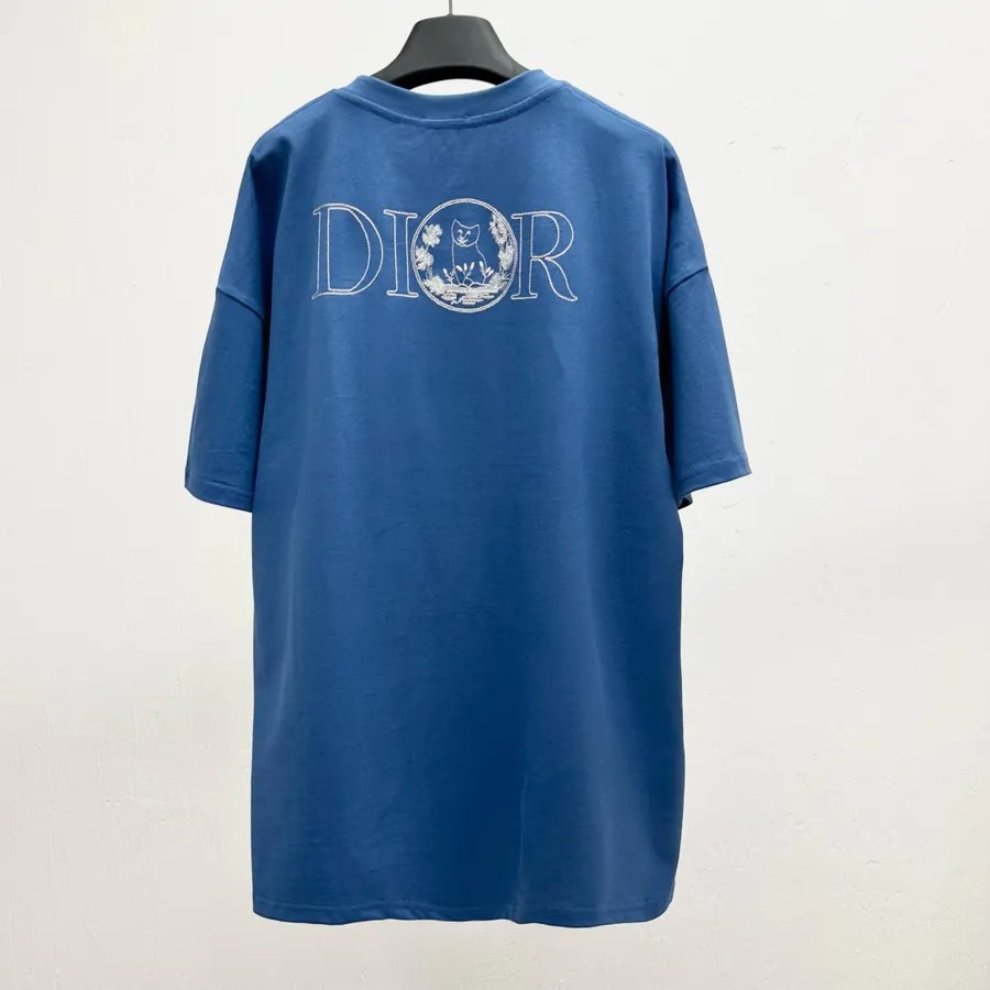 D1or & HYLTON NEL Collaboration Embroidered Short Sleeve T Shirt