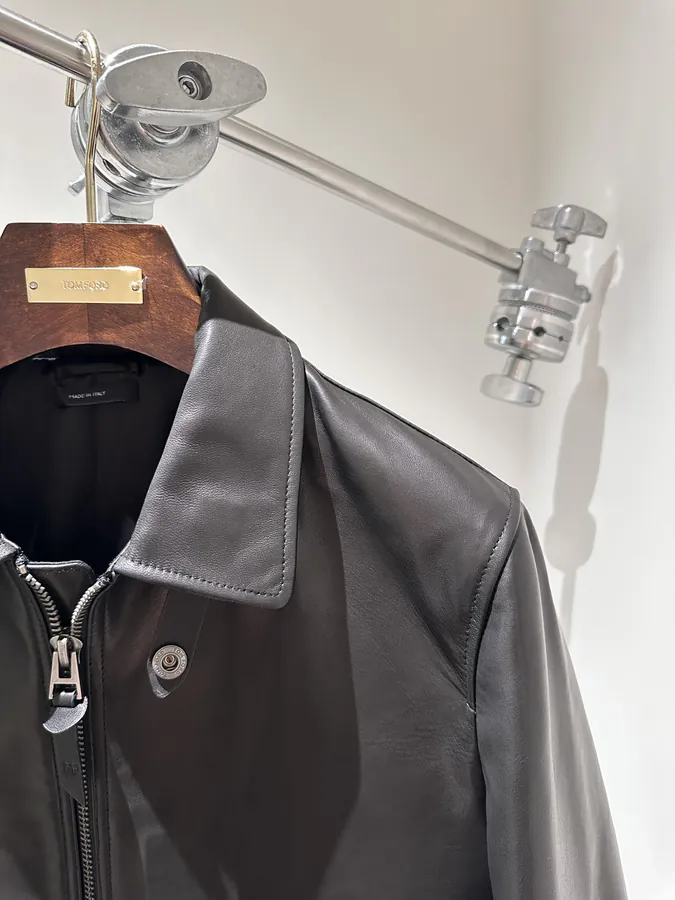 TOM FORD Winter Autumn New Grained Calfskin Jacket