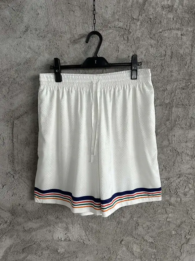 CASABLANCA 2024SS Tennis Pattern Silk Shorts