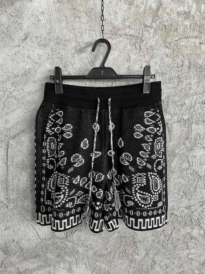 ALANUi 2025SS Cotton Shorts with Cashmere Flower Pattern
