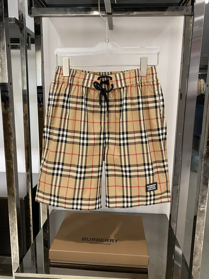 GBUR Summer Unisex Shorts Original Quality with Small Logo Cotton Stripe Short Pants