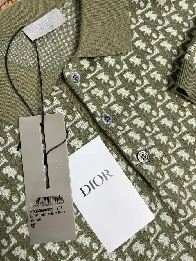 Di*r Oblique Print Cotton Short Sleeve