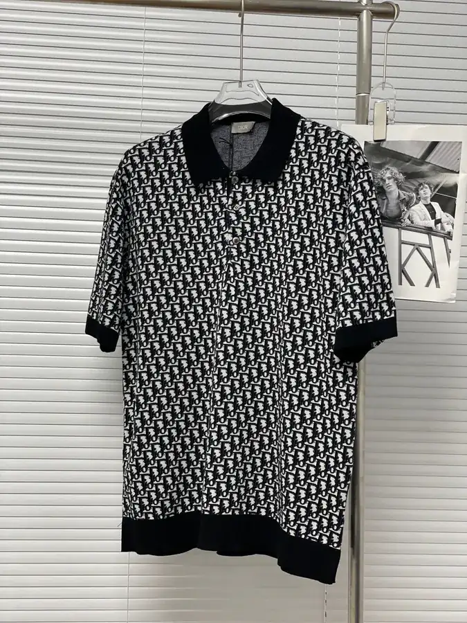 Di*r Oblique Print Cotton Short Sleeve