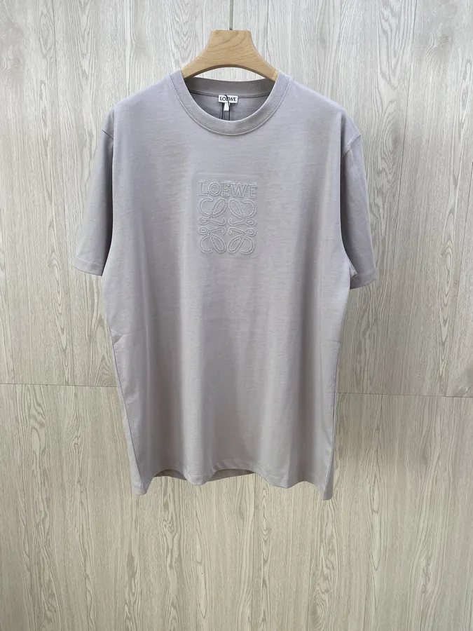 LOEWE New Tri color Patchwork Embroidered Washed T shirt