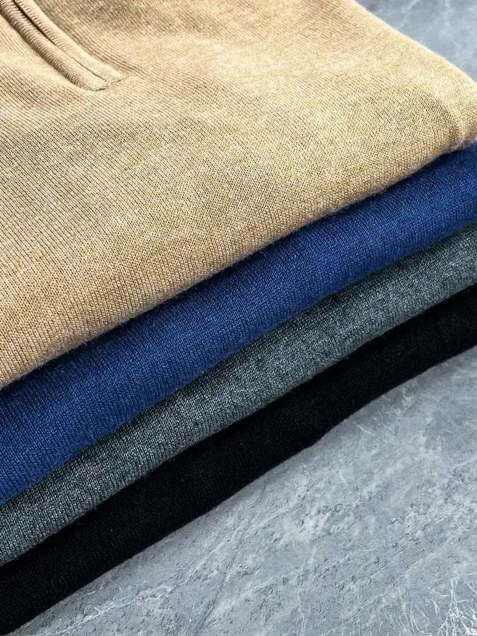 Kiton Men's Business Casual Knit Sweater with Stand Collar