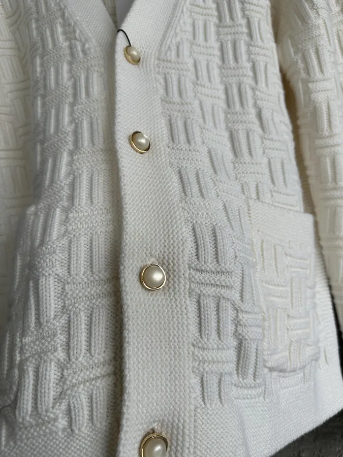 CASABLANCA 2024SS Autumn Winter 3D Knit Cardigan