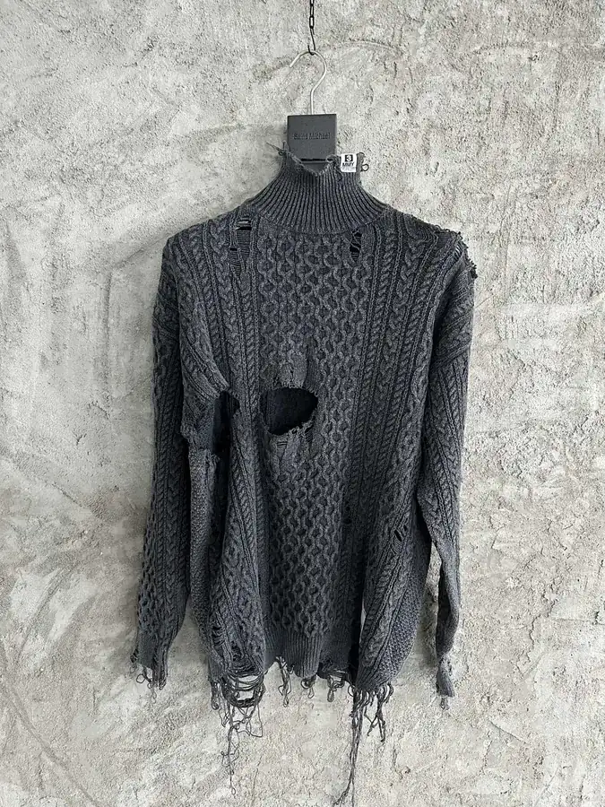 Maison MIHARA YASUHIRO 2024SS Heavy Duty Ripped Sweater