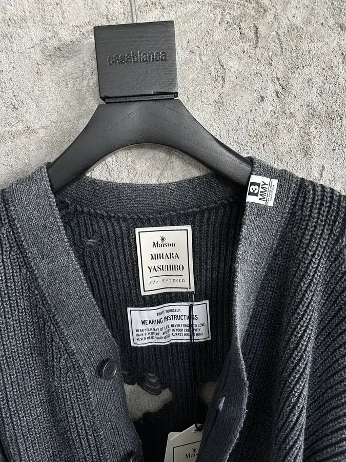 Maison MIHARA YASUHIRO 2024SS Winter Oversized Distressed Knit Cardigan