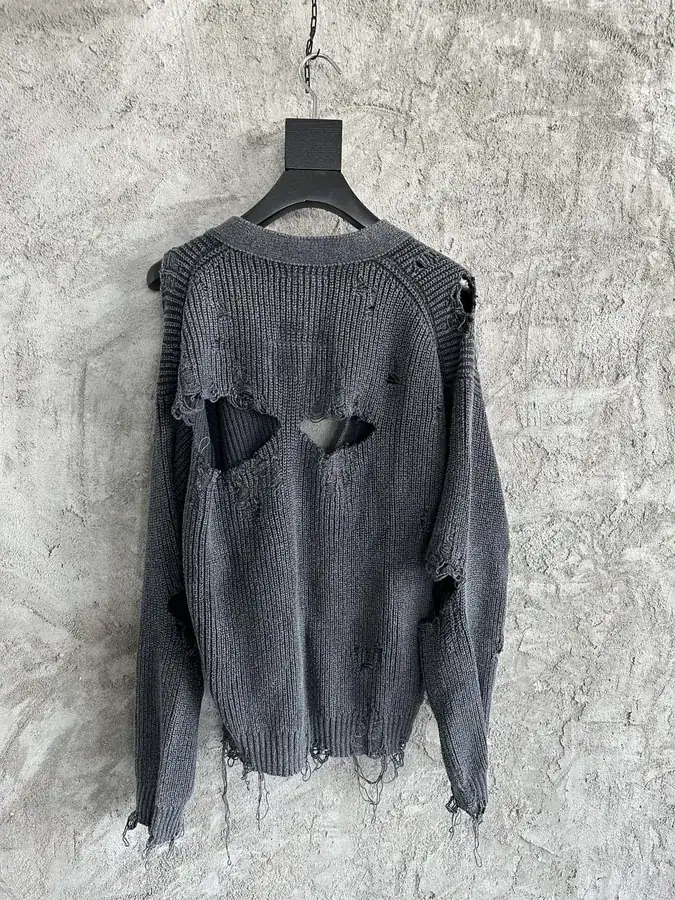 Maison MIHARA YASUHIRO 2024SS Winter Oversized Distressed Knit Cardigan