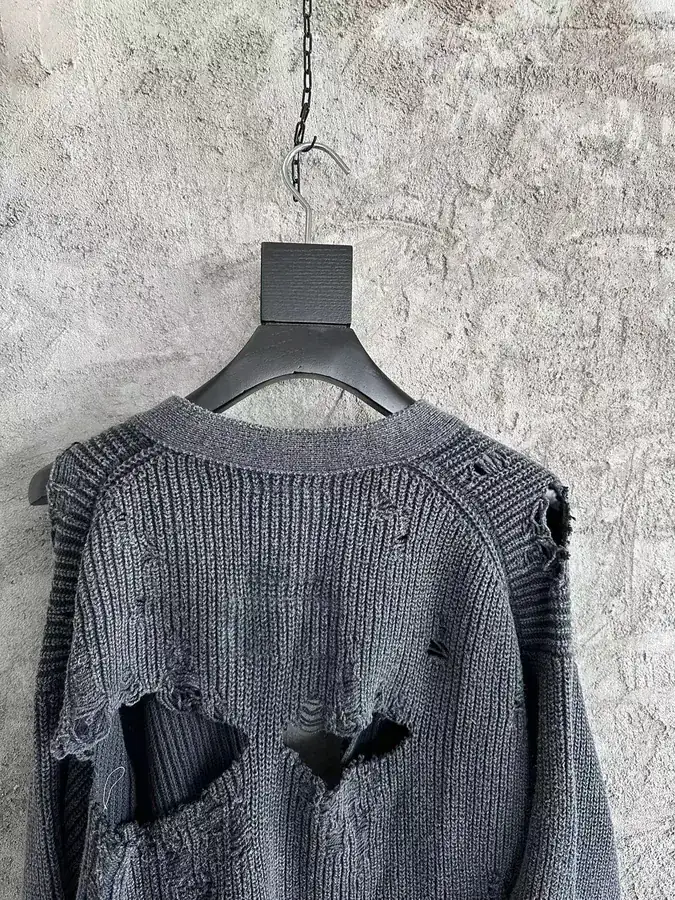 Maison MIHARA YASUHIRO 2024SS Winter Oversized Distressed Knit Cardigan