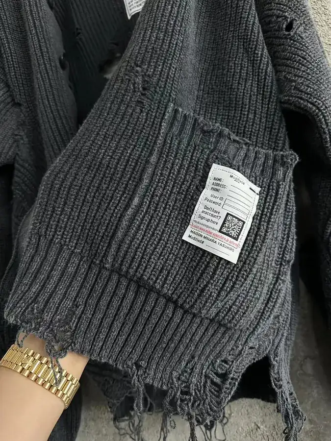 Maison MIHARA YASUHIRO 2024SS Winter Oversized Distressed Knit Cardigan