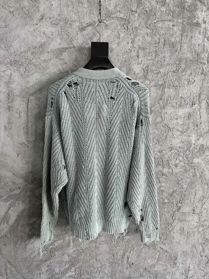 Maison MIHARA YASUHIRO 2024SS Handmade Ripped Vintage Sweater Shacket