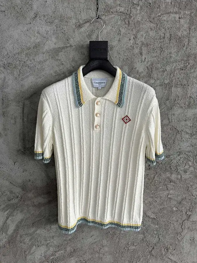 CASABLANCA 2024SS Striped Polo Shirt