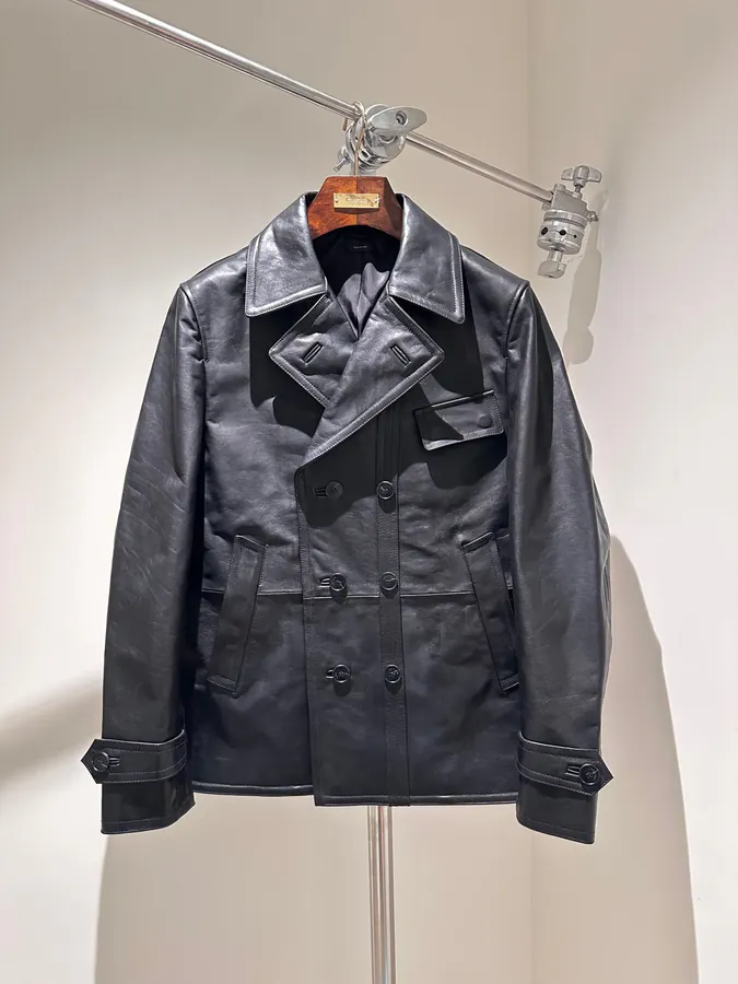 TOM FORD Premium Leather Jacket Classic Minimalist Style