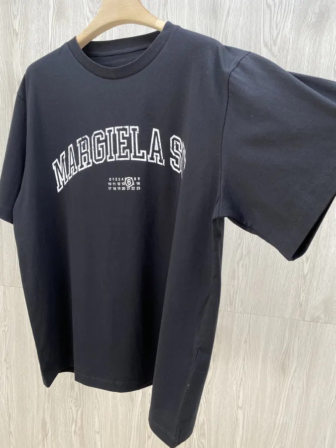 Maje MM6 Logo Print Round Neck T Shirt