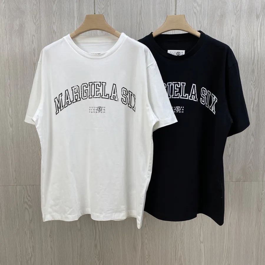 Maje MM6 Logo Print Round Neck T Shirt