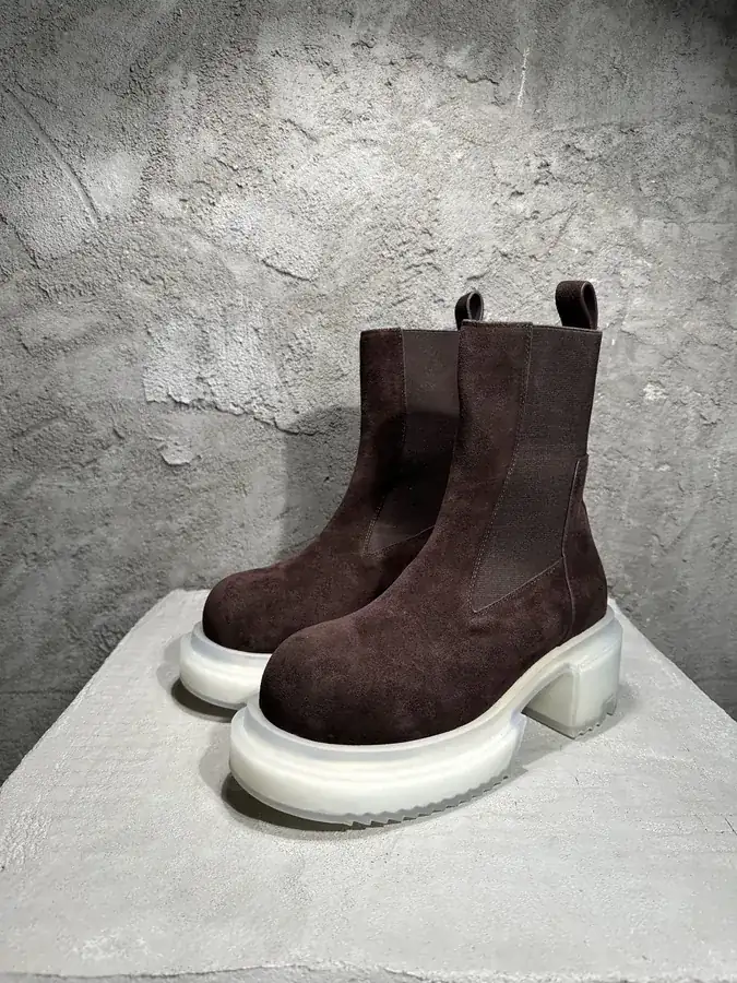 Rick Owens 2025SS Thick Sole Boot with Stretch Design