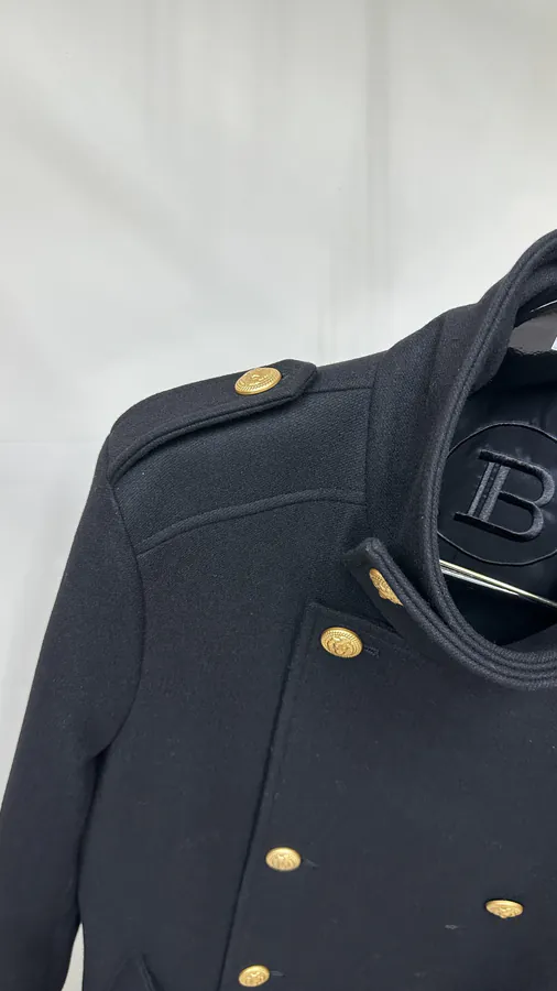 Balmain 2023 New Color Double Breasted Royal Style Coat