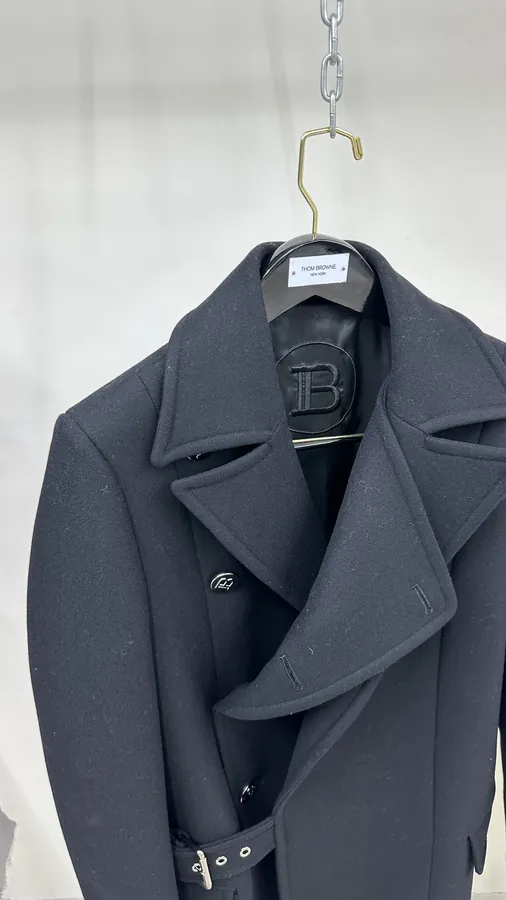 Balmain Oversized Coat with Double Front Closure