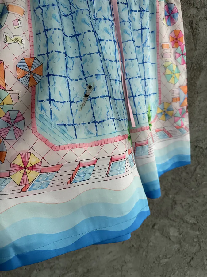 Casablanca 2024SS Sun Pattern Silk Shorts