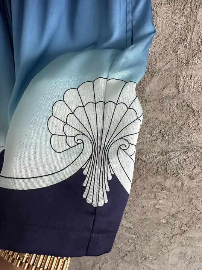 CASABLANCA 2023SS Silk Shorts with Tower Pattern