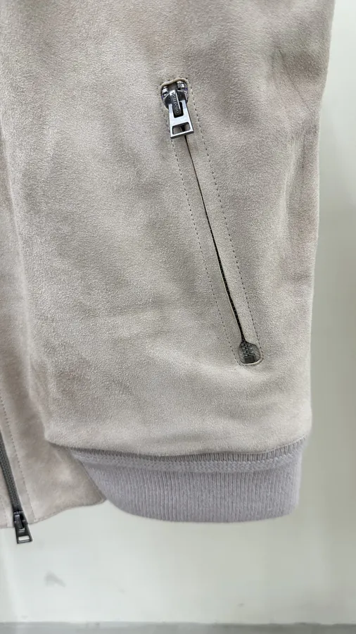Tom Ford Knit and Suede Faux Hoodie Jacket Minimalist Design
