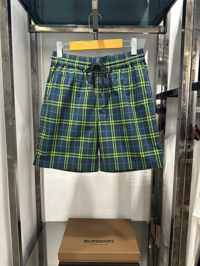 GBR Vintage Fine Check Short Pants Men's Original Quality Cotton Casual Shorts
