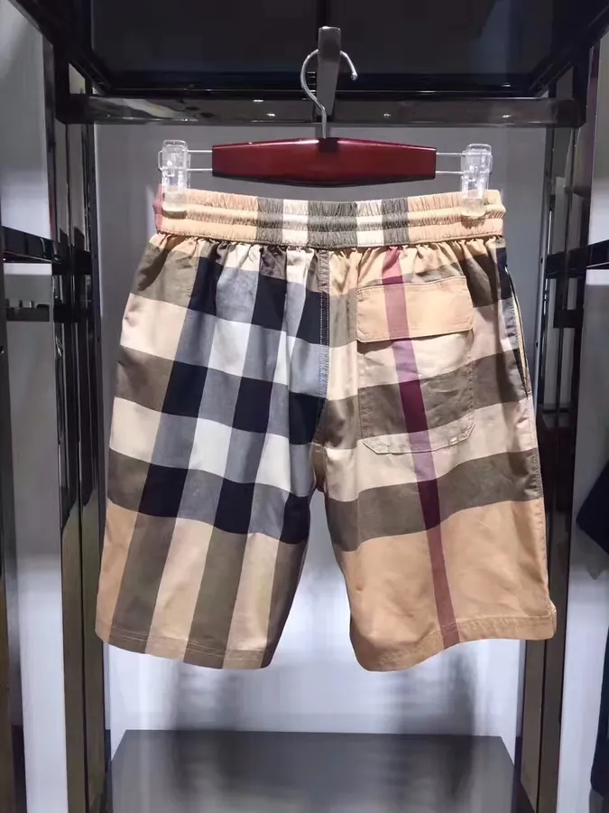 GBUR Classic Short Shorts Men's Original Quality Cotton Casual Plaid Shorts