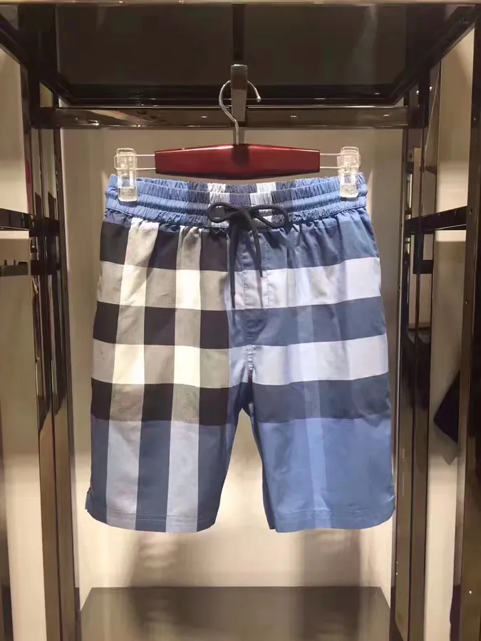 GBUR Classic Short Shorts Men's Original Quality Cotton Casual Plaid Shorts