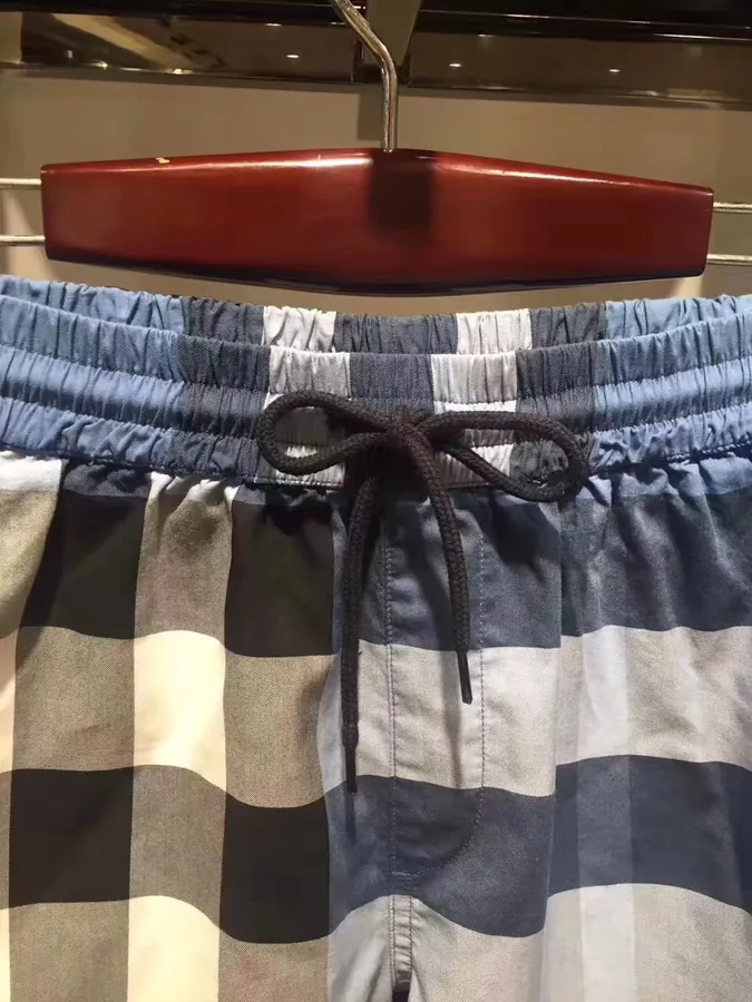 GBUR Classic Short Shorts Men's Original Quality Cotton Casual Plaid Shorts