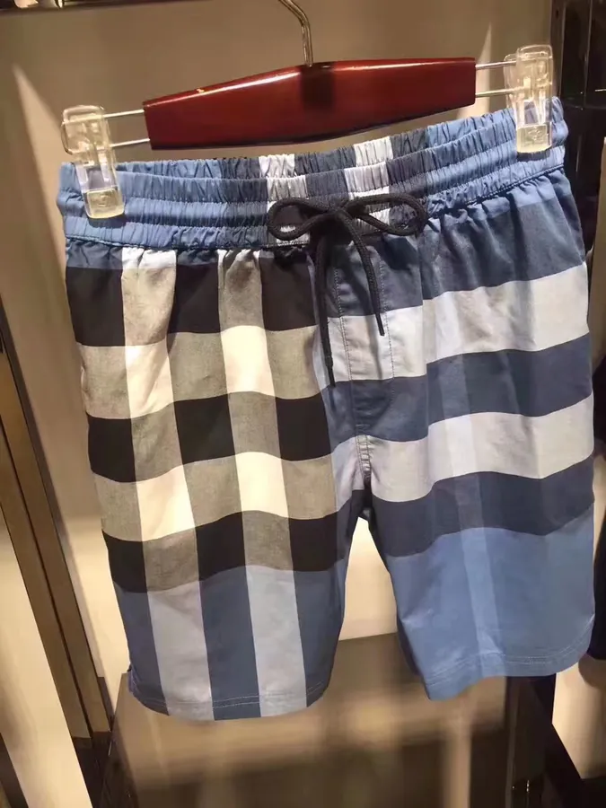 GBUR Classic Short Shorts Men's Original Quality Cotton Casual Plaid Shorts