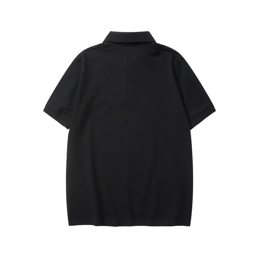 ZG Black Cotton Polo Shirt with Road Brand Logo