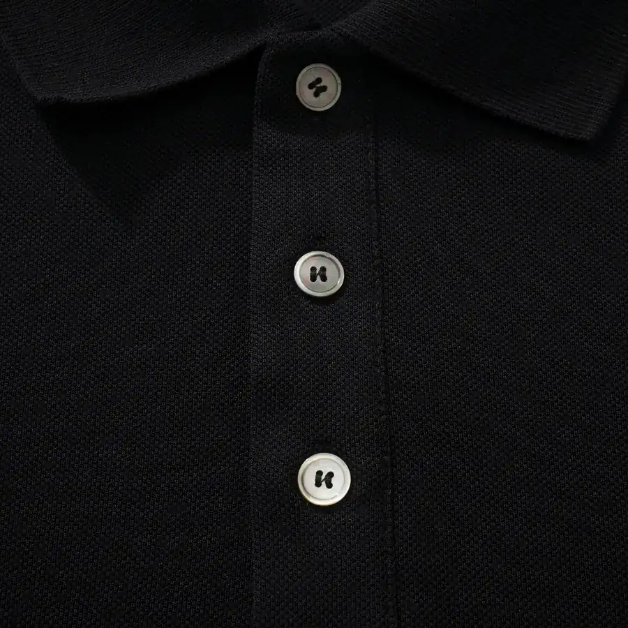 ZG Black Cotton Polo Shirt with Road Brand Logo