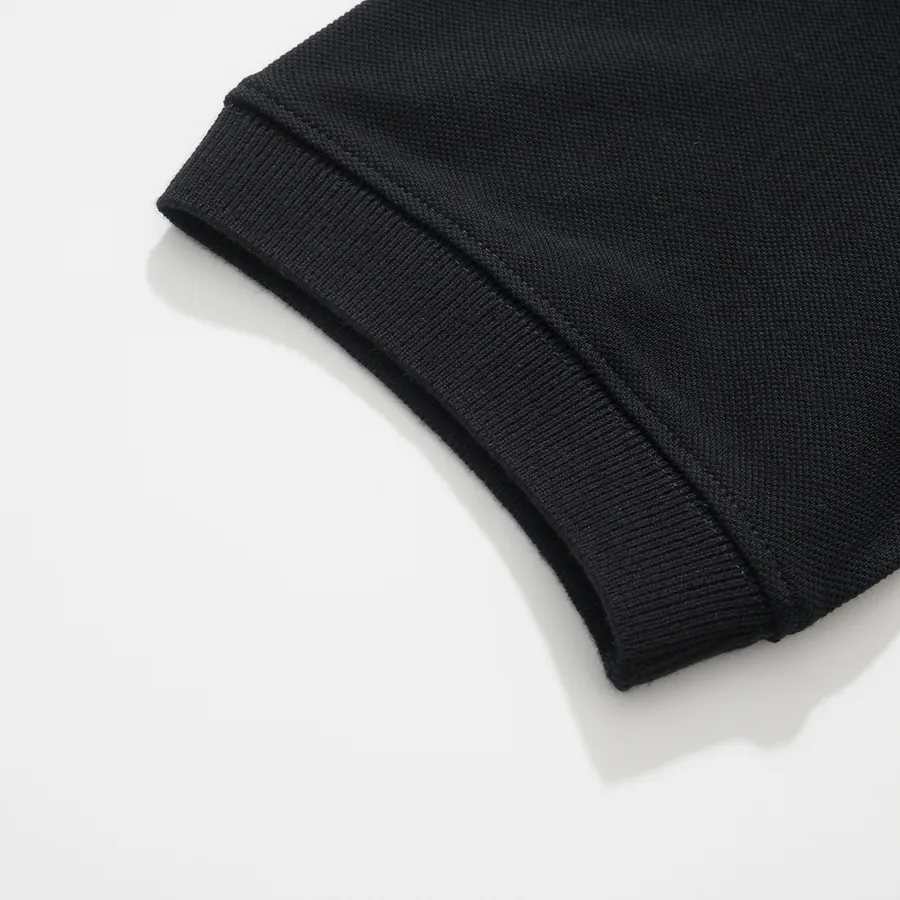 ZG Black Cotton Polo Shirt with Road Brand Logo