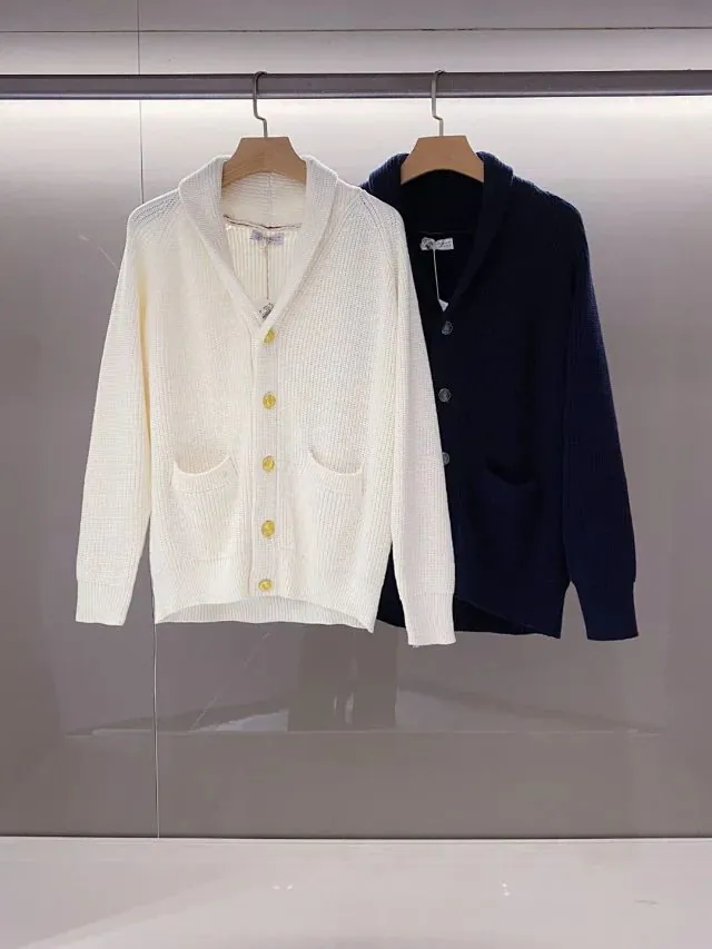 BC2024 Autumn New Menswear Crewneck Knit Cardigan