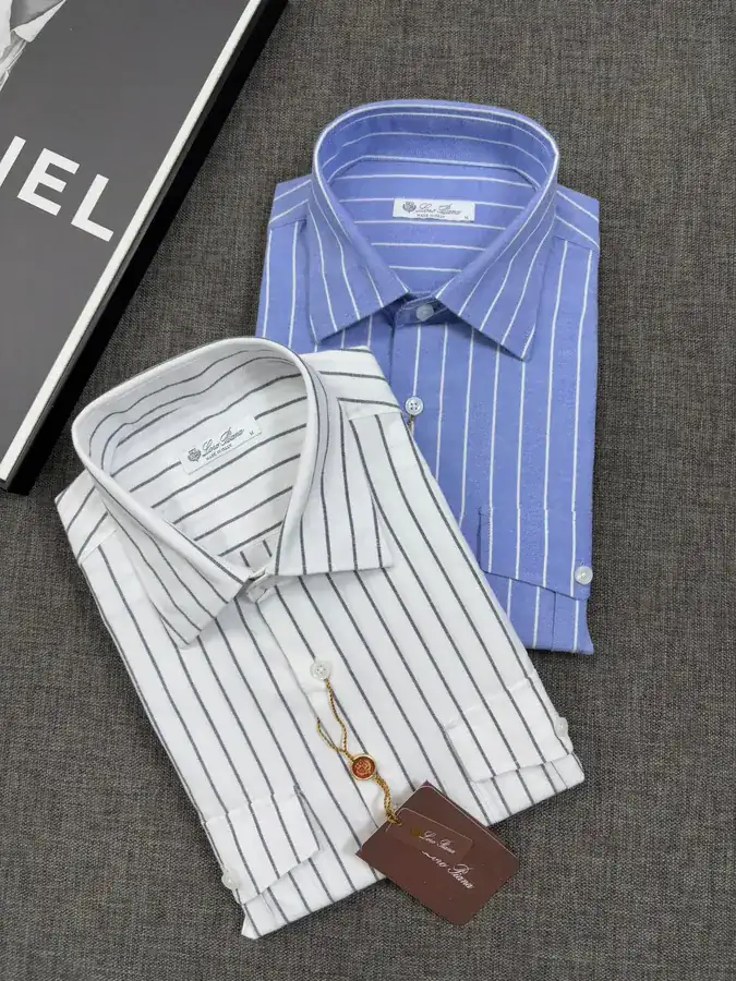 2025 New LP Louboutin Comfort Stripe Flannel Shirt