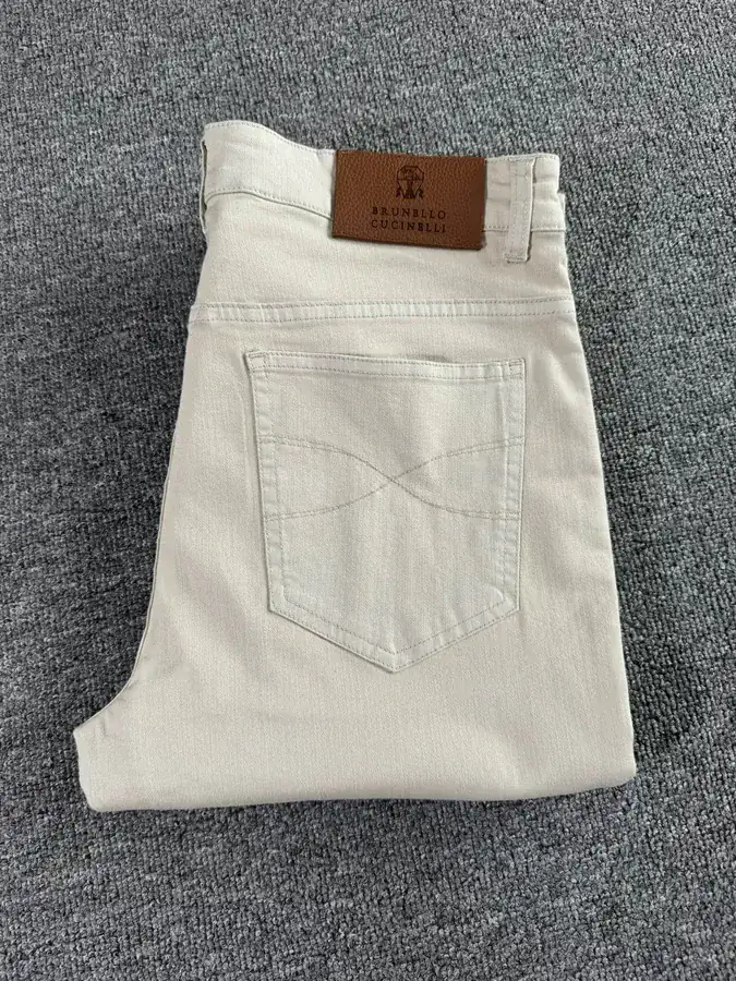 Brunello Cucinelli Spring Summer 2025 New Collection Denim Pants with Five Pockets