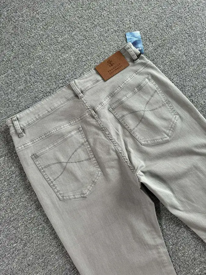 Brunello Cucinelli Spring Summer 2025 New Collection Denim Pants with Five Pockets