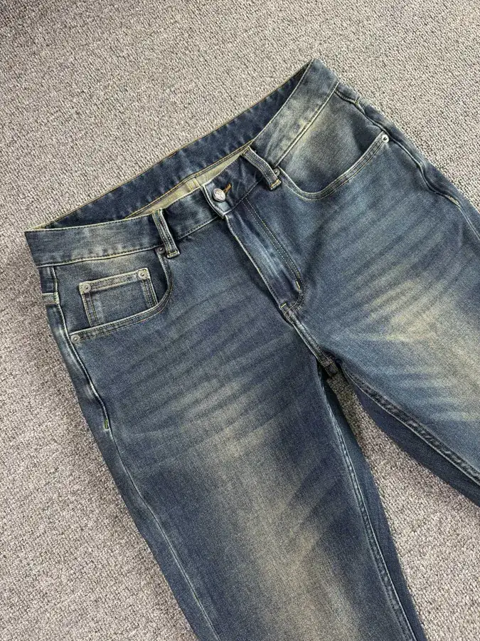 P220 PD Men's Classic Washed Blue Denim Pants