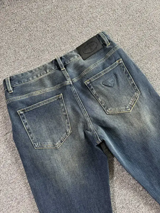 P220 PD Men's Classic Washed Blue Denim Pants