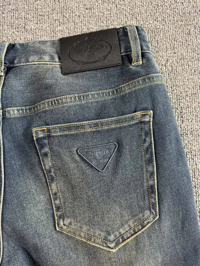 P220 PD Men's Classic Washed Blue Denim Pants