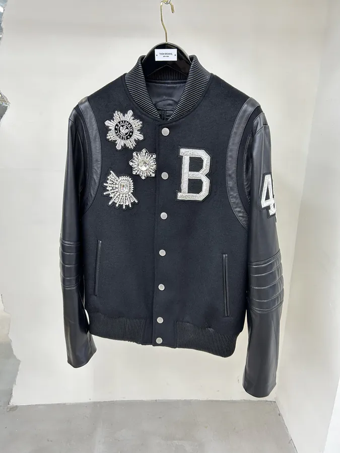 BALMAIN 2023 Early Autumn Embroidered Baseball Jacket