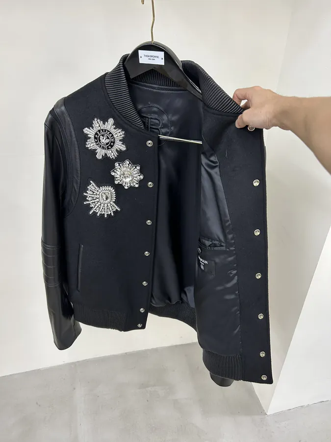 BALMAIN 2023 Early Autumn Embroidered Baseball Jacket