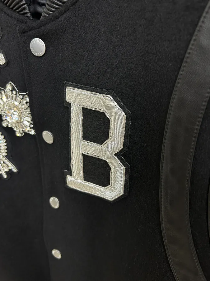 BALMAIN 2023 Early Autumn Embroidered Baseball Jacket
