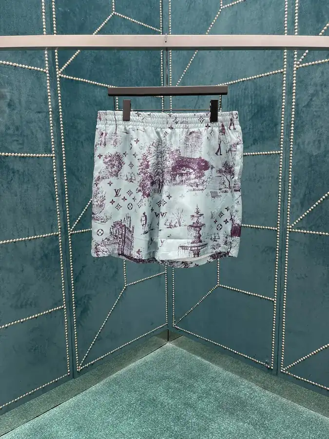 P400 Lujia 25ss Beach Shorts with Monogram City Walk Pattern