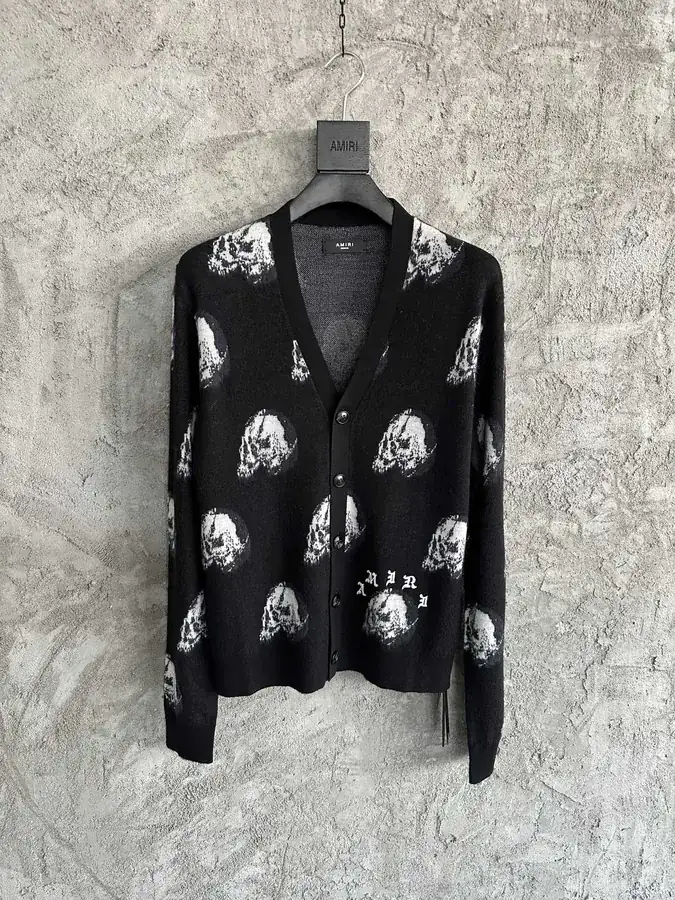 AMIRI x Wes Lang 2024SS Collaboration Autumn Wool Knit Cardigan