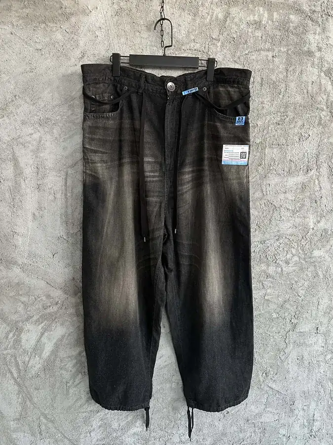 Maison MIHARA YASUHIRO Washed Denim Wide Leg Trousers